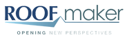 the company logo for roof maker