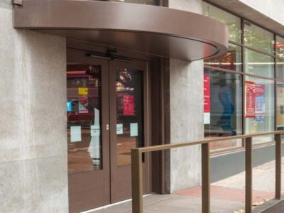 image of the outside of a post office which utilises the aluminium smart wall system