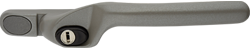 crank handle dark metallic silver cutout